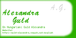 alexandra guld business card